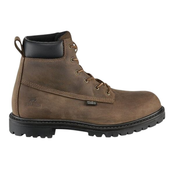 Red Wing Irish Setter Hopkins Brown Waterproof Leather Safety Toe Boot Sz 10 NEW - Picture 2 of 13